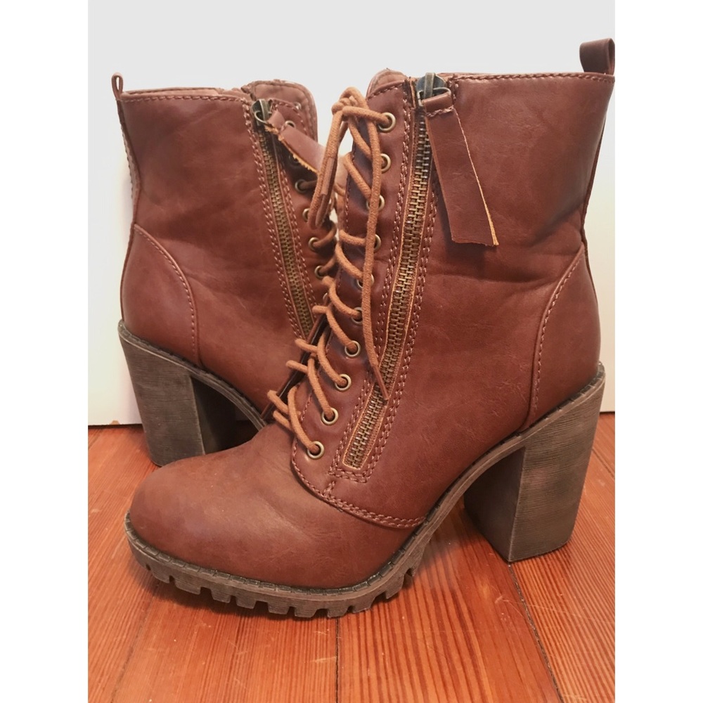 Brown Combat boot heels